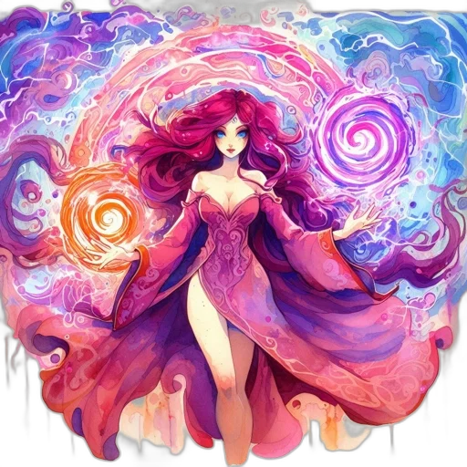 dress, fantasy art, concept art, watercolor transparent PNG cut-out
