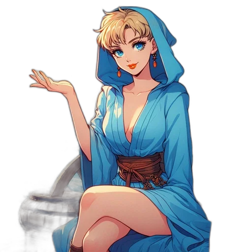 dress, staff, pixel art, fantasy art transparent PNG cut-out