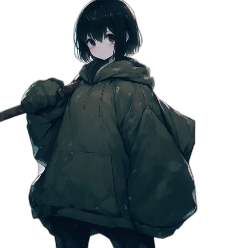 jacket, umbrella, weapon, staff transparent PNG cut-out