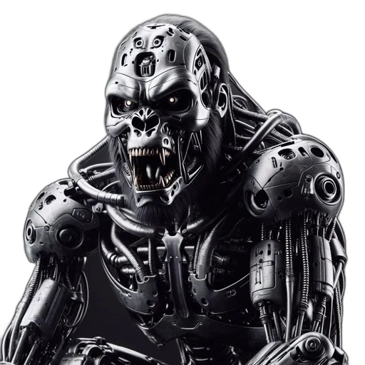robot, face, mask, creature transparent PNG cut-out