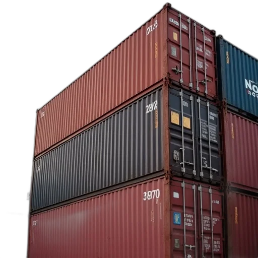 building, stack, freight, containers transparent PNG cut-out