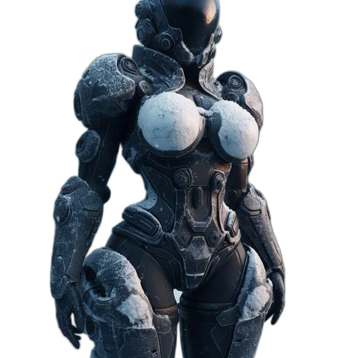 robot, dress, weapon, creature transparent PNG cut-out