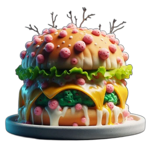 food, crown, hat, 3d render transparent PNG cut-out