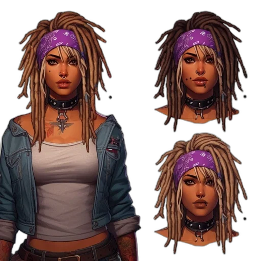 concept art, cyberpunk, fantasy art, comic book art transparent PNG cut-out