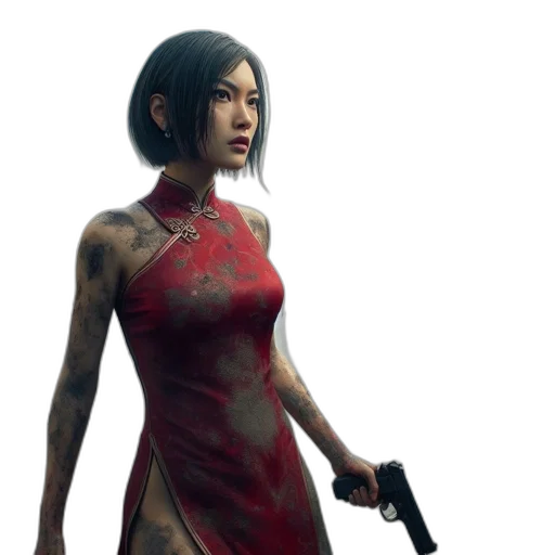 dress, weapon, concept art, 3d render transparent PNG cut-out