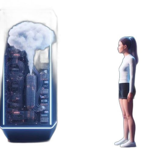 dress, building, robot, concept art transparent PNG cut-out