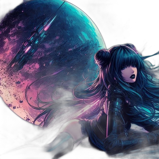 fantasy art, anime, concept art, cyberpunk transparent PNG cut-out
