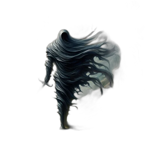 hair, creature, dress, mask transparent PNG cut-out