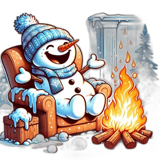 concept art, snow, fire, jovial transparent PNG cut-out