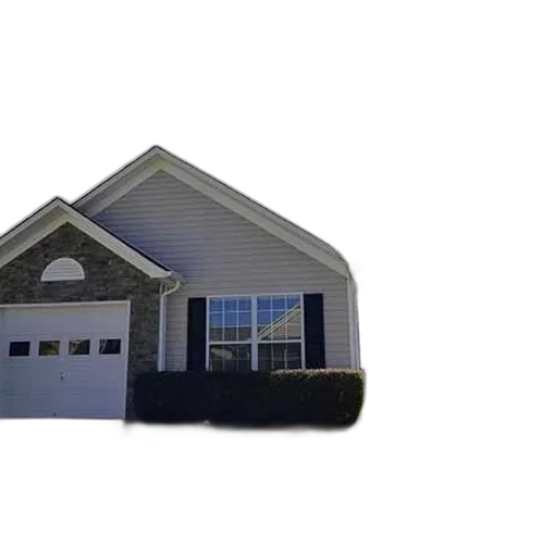 building, 3d render, photorealistic, two-story transparent PNG cut-out