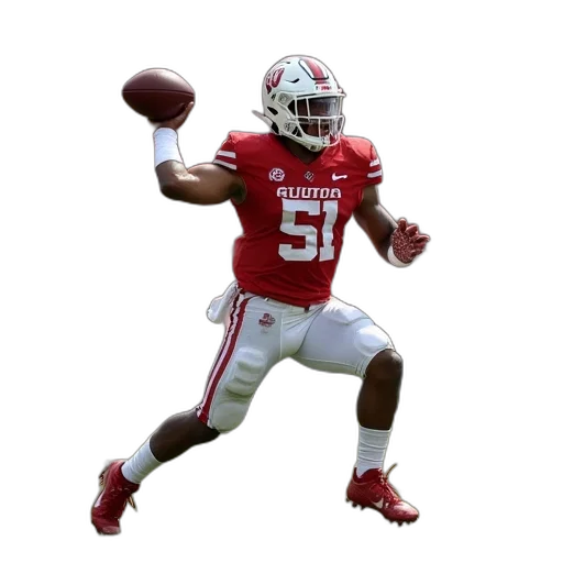 ohio, football, player, throws transparent PNG cut-out