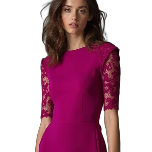 dress, red, colorful, neon transparent PNG cut-out