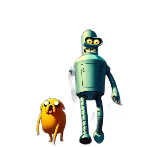 robot, creature, animal, staff transparent PNG cut-out