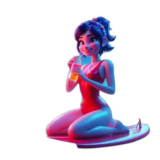 dress, robot, concept art, 3d render transparent PNG cut-out