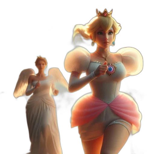 dress, crown, concept art, 3d render transparent PNG cut-out
