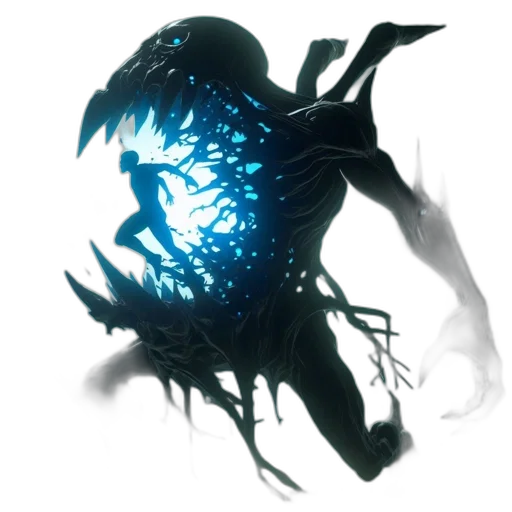 creature, mask, dragon, staff transparent PNG cut-out
