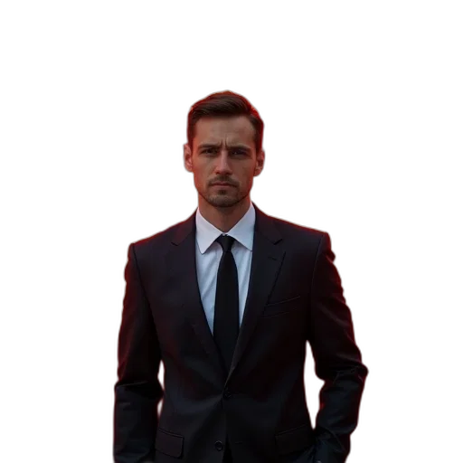 jacket, face, robot, staff transparent PNG cut-out