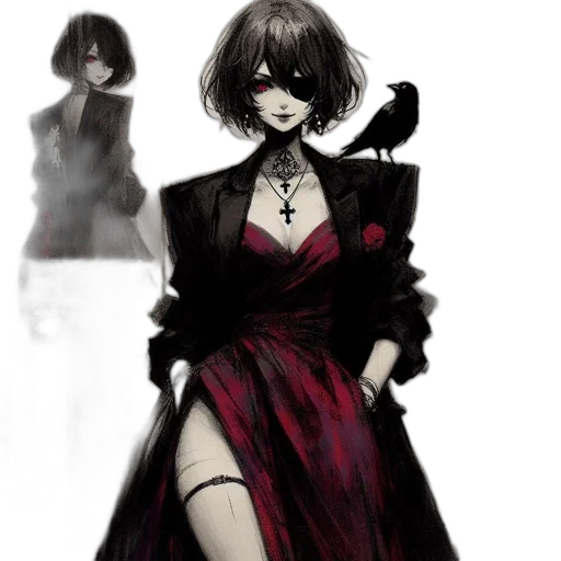 dress, mask, concept art, fantasy art transparent PNG cut-out