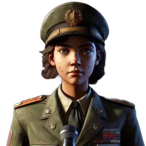 hat, jacket, face, staff transparent PNG cut-out