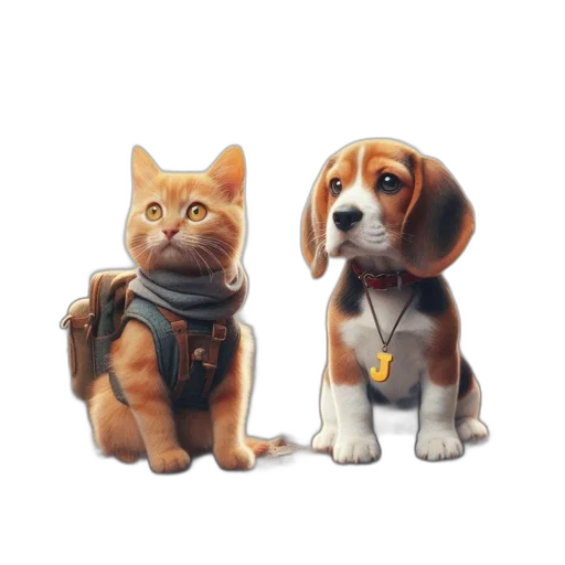 staff, animal, 3d render, photorealistic transparent PNG cut-out