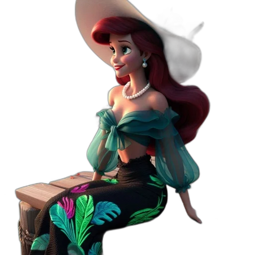dress, hat, crown, staff transparent PNG cut-out