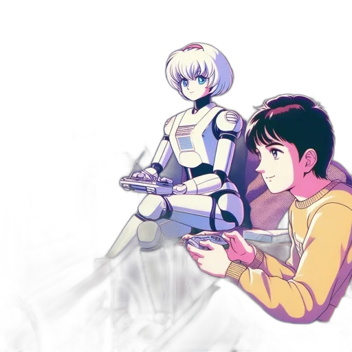 robot, weapon, jacket, sword transparent PNG cut-out