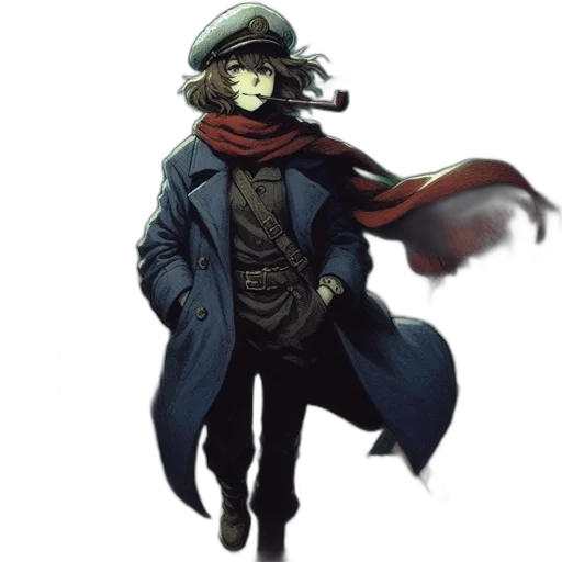 mask, staff, hat, jacket transparent PNG cut-out