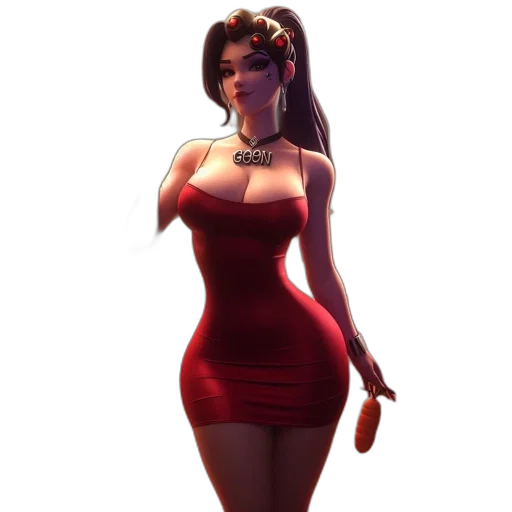 dress, staff, 3d render, concept art transparent PNG cut-out