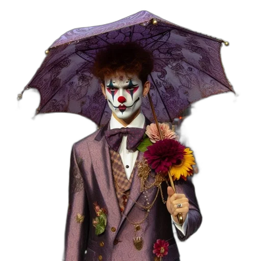 umbrella, mask, face, jacket transparent PNG cut-out
