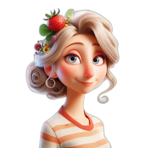 dress, face, staff, jewelry transparent PNG cut-out