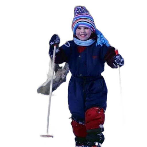 photorealistic, snow, child, blue transparent PNG cut-out