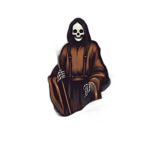 jacket, staff, jewelry, pixel art transparent PNG cut-out