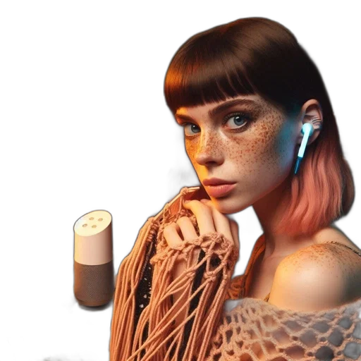 jewelry, hair, dress, robot transparent PNG cut-out