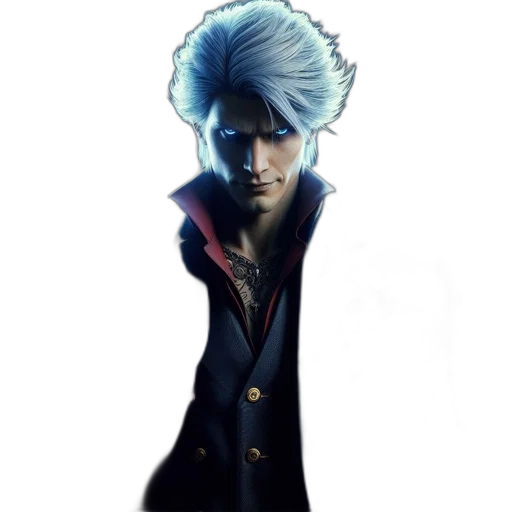jacket, face, staff, concept art transparent PNG cut-out