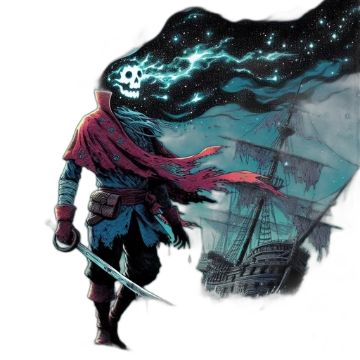 comic book art, concept art, fantasy art, dark transparent PNG cut-out