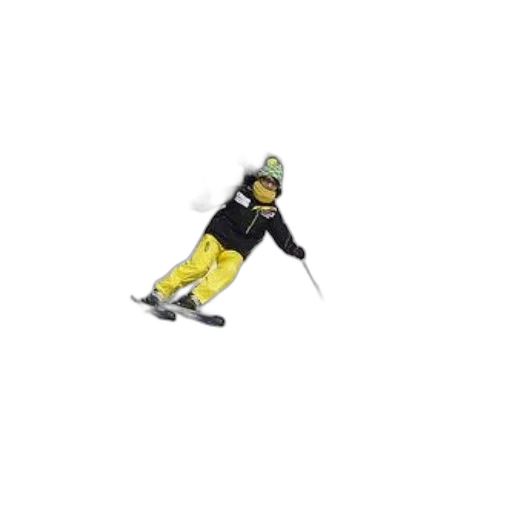staff, 3d render, pixel art, skier transparent PNG cut-out