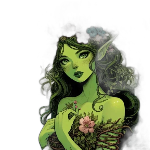 comic book art, fantasy art, concept art, watercolor transparent PNG cut-out