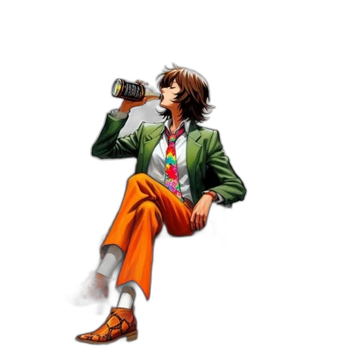 jacket, bottle, concept art, pixel art transparent PNG cut-out