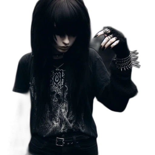 jacket, jewelry, hair, creature transparent PNG cut-out