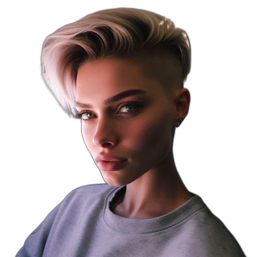 hair, face, jacket, crown transparent PNG cut-out