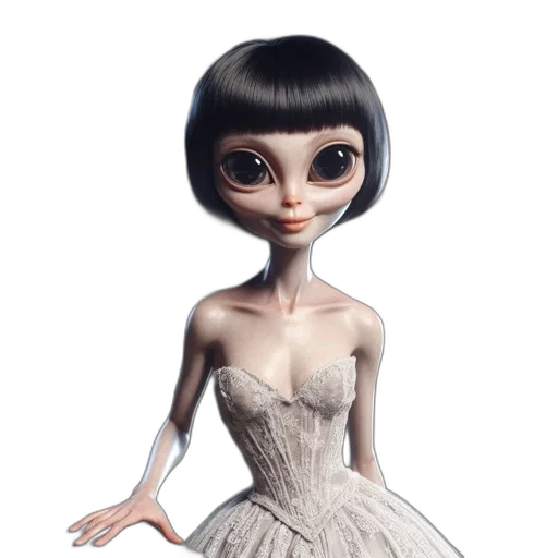 dress, robot, creature, jewelry transparent PNG cut-out