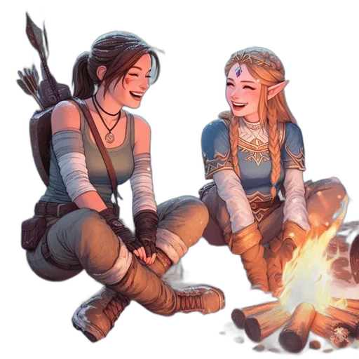 concept art, fantasy art, comic book art, pixel art transparent PNG cut-out
