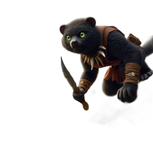 creature, animal, concept art, 3d render transparent PNG cut-out