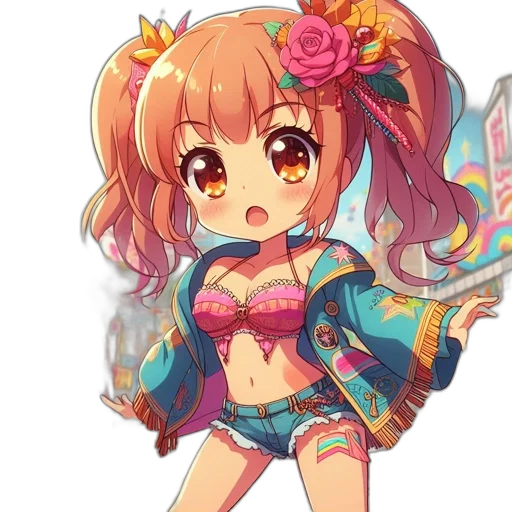 staff, weapon, flower, dress transparent PNG cut-out