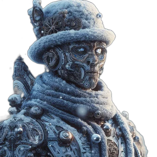 robot, face, mask, hat transparent PNG cut-out