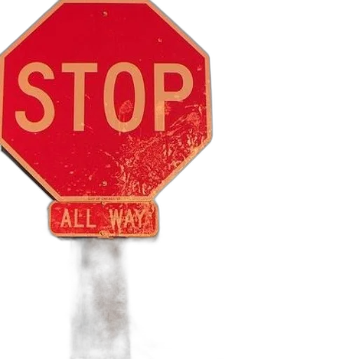 stop, sign, all, way transparent PNG cut-out