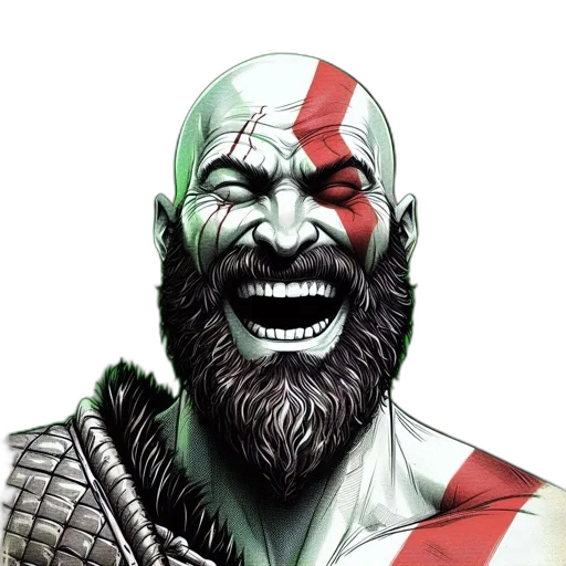 face, comic book art, concept art, fantasy art transparent PNG cut-out