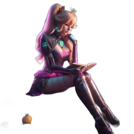 robot, dress, staff, weapon transparent PNG cut-out