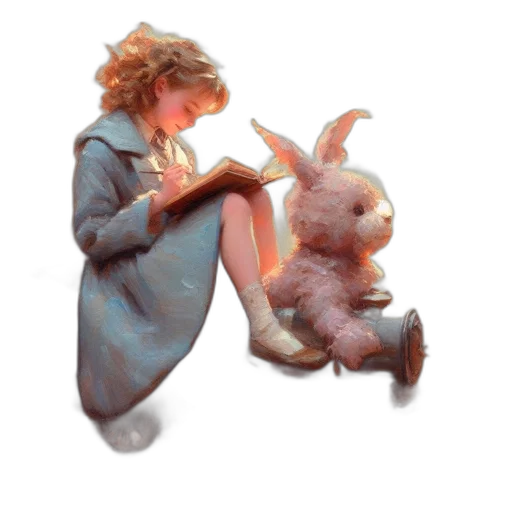 animal, creature, dress, oil painting transparent PNG cut-out