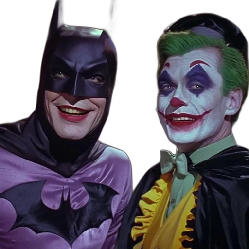 comic book art, two, iconic, characters transparent PNG cut-out